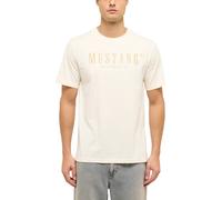 Kurzarmshirt MUSTANG "Herren Style Austin", Herren, Gr. 3XL, sanftes weiß, Jersey, 100% Baumwolle, Rundhals, Shirts Kurzarmshirt (48034166-XXXL)