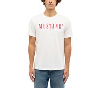 Kurzarmshirt MUSTANG "Herren Style Austin", Herren, Gr. 5XL, weiß (sanftes weiß), 100% Baumwolle, Rundhals, Shirts Kurzarmshirt (43958069-5XL)