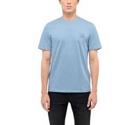 Kurzarmshirt MUSTANG "Herren Style Austin", Herren, Gr. L, hellblau, Jersey, 100% Baumwolle, Rundhals, Shirts (55284565-L) hellblau