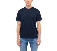 Kurzarmshirt MUSTANG "Herren Style Austin", Herren, Gr. L, navy, Jersey, 100% Baumwolle, Rundhals, Shirts (39797838-L) navy