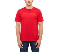 Kurzarmshirt MUSTANG "Herren Style Austin", Herren, Gr. L, rot, Jersey, 100% Baumwolle, Rundhals, Shirts (84640462-L) rot