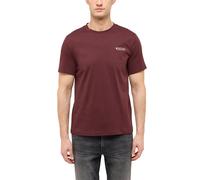 Kurzarmshirt MUSTANG "Herren Style Austin", Herren, Gr. M, braun (dunkelbraun), Single Jersey, 100% Baumwolle, Rundhals, Shirts (15727020-M) dunkelbraun