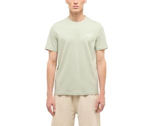 Kurzarmshirt MUSTANG "Herren Style Austin", Herren, Gr. M, grün (hellgrün), Jersey, 100% Baumwolle, Rundhals, Shirts (52710234-M) hellgrün
