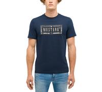 Kurzarmshirt MUSTANG "Herren Style Austin", Herren, Gr. S, navy, Jersey, 100% Baumwolle, Rundhals, Shirts Kurzarmshirt (47512515-S)