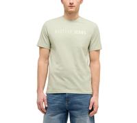 Kurzarmshirt MUSTANG "Herren Style Austin", Herren, Gr. XL, grün (hellgrün), Jersey, 100% Baumwolle, Rundhals, Shirts (90372954-XL) hellgrün