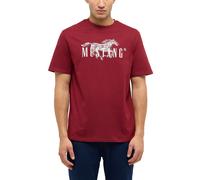 Mustang T-Shirt Austin mit Frontprint in Rot XL Slim Fit