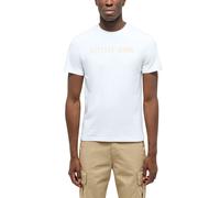 Kurzarmshirt MUSTANG "Herren Style Austin", Herren, Gr. XL, weiß, Jersey, 100% Baumwolle, Rundhals, Shirts (60760609-XL) weiß
