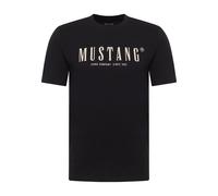 Kurzarmshirt MUSTANG "Herren Style Austin", Herren, Gr. XXL, schwarz, Jersey, 100% Baumwolle, Rundhals, Shirts Kurzarmshirt (61834135-XXL)