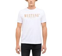 Kurzarmshirt MUSTANG "Herren Style Austin", Herren, Gr. XXL, weiß, Jersey, 100% Baumwolle, Rundhals, Shirts Kurzarmshirt (46965666-XXL)