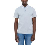 Kurzarmshirt MUSTANG "Herren Style Palco", Herren, Gr. L, blau (hellblau), Piqué, 100% Baumwolle, V-Ausschnitt, Shirts (79234209-L) hellblau