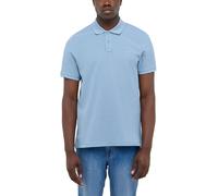 Kurzarmshirt MUSTANG "Herren Style Palco", Herren, Gr. L, blau (hellblau), Strick, 100% Baumwolle, V-Ausschnitt, Shirts (39117238-L) hellblau