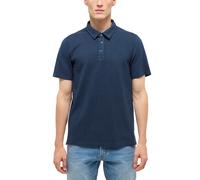 Kurzarmshirt MUSTANG "Herren Style Palco", Herren, Gr. L, blau (navy), Piqué, 100% Baumwolle, V-Ausschnitt, Shirts (81855319-L) navy