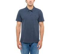 Kurzarmshirt MUSTANG "Herren Style Palco", Herren, Gr. L, blau (navy), Piqué, 100% Baumwolle, V-Ausschnitt, Shirts (32354059-L) navy
