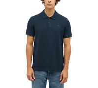 Kurzarmshirt MUSTANG "Herren Style Palco", Herren, Gr. L, blau (navy), Strick, 100% Baumwolle, Rundhals, Shirts (99186753-L) navy