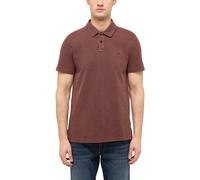 Kurzarmshirt MUSTANG "Herren Style Palco", Herren, Gr. M, braun (dunkelbraun), Piqué, 100% Baumwolle, V-Ausschnitt, Shirts (83790954-M) dunkelbraun