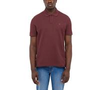 Kurzarmshirt MUSTANG "Herren Style Palco", Herren, Gr. M, braun (dunkelbraun), Strick, 100% Baumwolle, V-Ausschnitt, Shirts (25647943-M) dunkelbraun