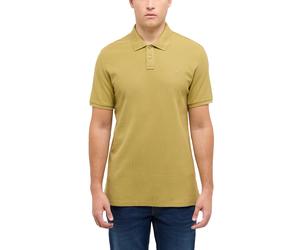Kurzarmshirt MUSTANG "Herren Style Palco", Herren, Gr. M, gelb (khaki), Piqué, 100% Baumwolle, Rundhals, Shirts (37821528-M) khaki