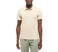 Kurzarmshirt MUSTANG "Herren Style Palco", Herren, Gr. XL, beige, Piqué, 100% Baumwolle, V-Ausschnitt, Shirts (87631551-XL) beige