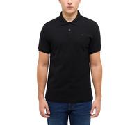 Kurzarmshirt MUSTANG "Herren Style Pierre", Herren, Gr. M, schwarz, Piqué, 100% Baumwolle, Rundhals, Shirts (26194745-M) schwarz