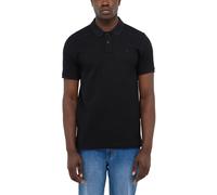 Kurzarmshirt MUSTANG "Herren Style Pierre", Herren, Gr. M, schwarz, Strick, 100% Baumwolle, V-Ausschnitt, Shirts (49258966-M) schwarz