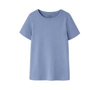 Kurzarmshirt NAME IT "NKFNAKAL SS SLIM TOP NOOS", Jungen, Gr. 122/128, lila impression, Jersey, Obermaterial: 95% Baumwolle, 5% Elasthan, unifarben, normal, Rundhals, Shirts, Baumwollmischung, Jersey,