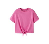 Kurzarmshirt NAME IT "NKFVAYA SS LOOSE TOP NOOS", Jungen, Gr. 134/140, strawberry moon, Jersey, Obermaterial: 100% Baumwolle, unifarben, normal, Rundhals, Shirts, Baumwolle, Schleifen-Detail am Saum (