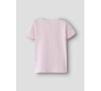 Kurzarmshirt NAME IT "NMFVIBBI SS TOP NOOS", Mädchen, Gr. 104, cradle pink, Jersey, Obermaterial: 95% Baumwolle, 5% Elasthan, unifarben, normal normal, Rundhals, Shirts, Baumwollmischung, Kurzarm (428