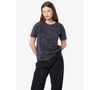 Kurzarmshirt NOISY MAY "NMBRANDY WASHED S/S TOP JRS NOOS", Damen, Gr. S, obsidian detail:washed, Jersey, Obermaterial: 100% Baumwolle, used, figurbetont normal, Rundhals, mit Umschlag, Shirts (7969360