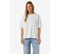 Kurzarmshirt NOISY MAY "NMKIM S/S T-SHIRT JRS NOOS", Damen, Gr. S, weiß (hellweiß), Jersey, Obermaterial: 100% Baumwolle, unifarben, regular fit normal, Rundhals, Shirts, Baumwolle, regular fit (88678