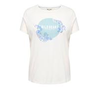 Kurzarmshirt ONLY CARMAKOMA "CARBOOSTERY LIFE SS REG TEE JRS BS", Damen, Gr. M, cloud dancer print:paisley, Jersey, Obermaterial: 100% Baumwolle, bedruckt, regular fit Po-bedeckend, Rundhals, Shirts (