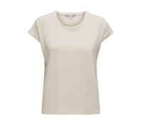 Kurzarmshirt ONLY CARMAKOMA "CARCLAUDIA LIFE S/S GLITTER TOP NOOS", Damen, Gr. L, cloud dancer detail:gold lurex stripe, Jersey, Obermaterial: 86% Viskose, 7% Elasthan, 7% metallisierte Fasern, Glitze