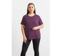 ONLY CARMAKOMA Damen Carmoster S/S Fold Up Top JRS Noos, Mauve Wine, Medium