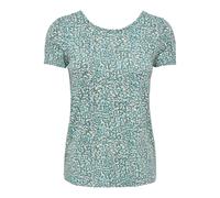 Kurzarmshirt ONLY "ONLBERA BACK LACE UP S/S TOP JRS NOOS", Damen, Gr. XS, balsam grün aop:amalie multi flower, Jersey, Obermaterial: 95% Viskose, 5% Elasthan, bedruckt, regular fit normal, Rundhals, S