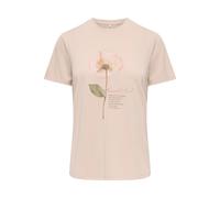 Kurzarmshirt ONLY "ONLFREE LIFE MODAL S/S ATELIER TOP JRS", Damen, Gr. S, sepia rose print:free desert flowerful, Jersey, Obermaterial: 70% Modal, 30% Polyester, bedruckt, regular fit normal, Rundhals