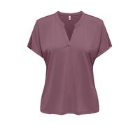 Kurzarmshirt ONLY "ONLFREE LIFE S/S SPLIT TOP JRS", Damen, Gr. XS, rose braun, Jersey, Obermaterial: 70% Modal, 30% Polyester, unifarben, regular fit normal, V-Ausschnitt, Shirts Kurzarmshirt, Materia