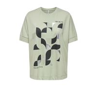 Kurzarmshirt ONLY "ONLJANY S/S O-NECK PRINT TOP BOX JRS", Damen, Gr. S, desert sage print:infinite, Jersey, Obermaterial: 53% Viskose, 47% Nylon, bedruckt, normal, Rundhals, angesetztes Bündchen, Shir