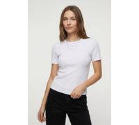 Kurzarmshirt ONLY "ONLJUNE S/S TEE JRS NOOS", Damen, Gr. L, weiß, Jersey, Obermaterial: 65% Polyester, 30% Viskose, 5% Elasthan, unifarben, figurbetont normal, Rundhals, Shirts, Materialmix mit Stretc