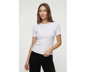 Kurzarmshirt ONLY "ONLJUNE S/S TEE JRS NOOS", Damen, Gr. XL, weiß, Jersey, Obermaterial: 65% Polyester, 30% Viskose, 5% Elasthan, unifarben, figurbetont normal, Rundhals, Shirts, Materialmix mit Stret