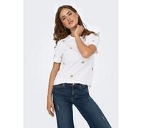 Kurzarmshirt ONLY "ONLKETTY LIFE S/S O-NECK TOP JRS NOOS", Damen, Gr. M (38), hellweiß aop:small bears, Jersey, Obermaterial: 100% Baumwolle, bedruckt, modisch, regular fit, Rundhals, Kurzarm, Shirts