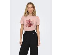 Kurzarmshirt ONLY "ONLKITA LIFE REG S/S MIX TOP CS JRS EX.", Damen, Gr. XL, rose smoke print:artsy flower, Single Jersey, Obermaterial: 100% Baumwolle, bedruckt, regular fit normal, Rundhals, Shirts,
