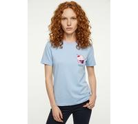 Kurzarmshirt ONLY "ONLKITA LIFE S/S TOP BOX JRS", Damen, Gr. L, soft chambray print:single muffin chest, Jersey, Obermaterial: 100% Baumwolle, bedruckt, regular fit normal, Rundhals, Shirts, Baumwolle