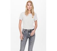 Kurzarmshirt ONLY "ONLKITA LIFE S/S TOP NOOS", Damen, Gr. S, gold (cloud dancer gold), Jersey, Obermaterial: 100% Baumwolle, bedruckt, regular fit normal, Rundhals, Shirts, regular fit, casual, Single