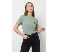 Kurzarmshirt ONLY "ONLKITA S/S TEE JRS NOOS", Damen, Gr. L, jadeite print:berry good (chest), Jersey, Obermaterial: 100% Baumwolle, bedruckt, regular fit normal, Rundhals, Shirts, Baumwolle, regular f