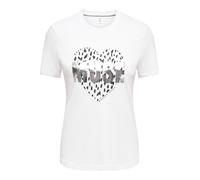 Kurzarmshirt ONLY "ONLKITA S/S TEE JRS NOOS", Damen, Gr. XL, weiß (hellweiß print:muse heart foil), Jersey, Obermaterial: 100% Baumwolle, bedruckt, regular fit normal, Rundhals, Shirts, Baumwolle, reg