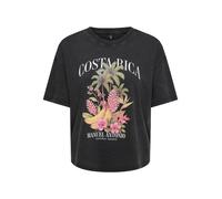 ONLY Boxy Fit T-Shirt aus reiner Baumwolle Modell 'LUCY' in Black, Größe S