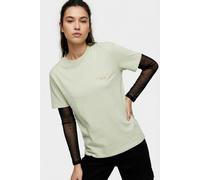 Kurzarmshirt ONLY "ONLLUCY MONJA SS TOP JRS NOOS", Damen, Gr. XL, laurel grün print:stay fresh, Jersey, Obermaterial: 100% Baumwolle, bedruckt, regular fit normal, Rundhals, Shirts (30241239-XL) laure
