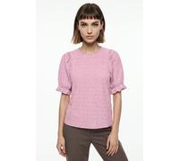 Kurzarmshirt ONLY "ONLNEW SMILLA LIFE S/S PUFF TOP JRS", Damen, Gr. XS, roseate spoonbill, Jersey, Obermaterial: 95% Polyester, 5% Elasthan, unifarben, regular fit normal, Rundhals, elastischer Bund,
