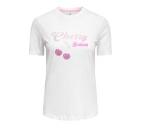 Kurzarmshirt ONLY "ONLNIKITA REG S/S TOP BOX JRS", Damen, Gr. XS, hellweiß print:cherry season, Jersey, Obermaterial: 100% Baumwolle, bedruckt, regular fit normal, Rundhals, Shirts, Baumwolle, regular