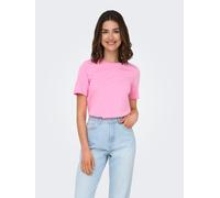 Kurzarmshirt ONLY "ONLONLY S/S TEE JRS NOOS", Damen, Gr. S (36), pink (sachet pink), Jersey, Obermaterial: 100% Baumwolle, unifarben, regular fit normal, Rundhals, Shirts, regular fit, casual, Single