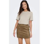 ONLY Damen T-Shirt ONLONLY - Regular Fit XS S M L XL Schwarz Weiss Beige, Größe:S, Farbe:Silver Lining 15270390